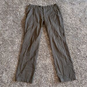 Spier & Mackay Contemporary Pants 35x32 Green High Rise Handmade Cotton Trousers